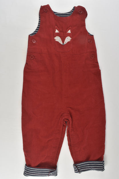 JoJo Maman Bébé Size 1 (12-18 months) Lined Lightweight Fox Cord Overalls