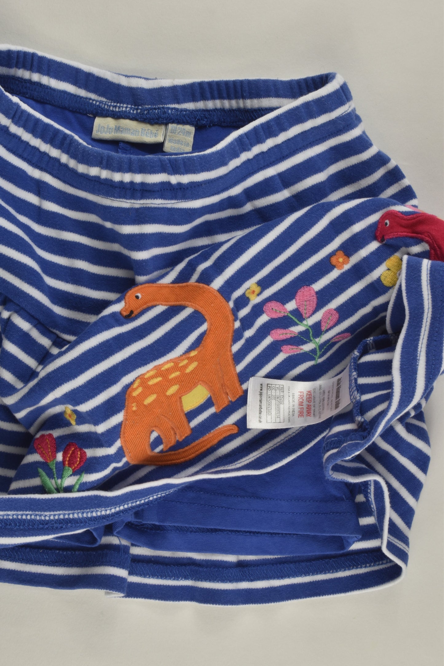 JoJo Maman Bébé Size 2 (18-24 months) Dinosaur Skirt with Shorts Underneath