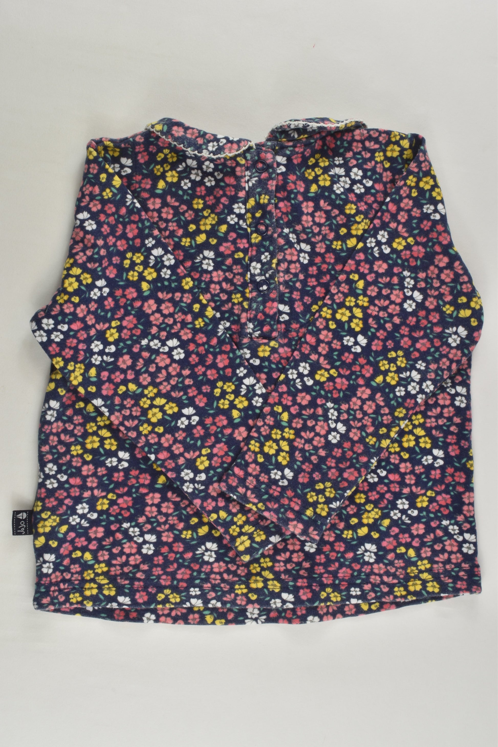 JoJo Maman Bébé Size 2-3 Floral Peter Pan Top