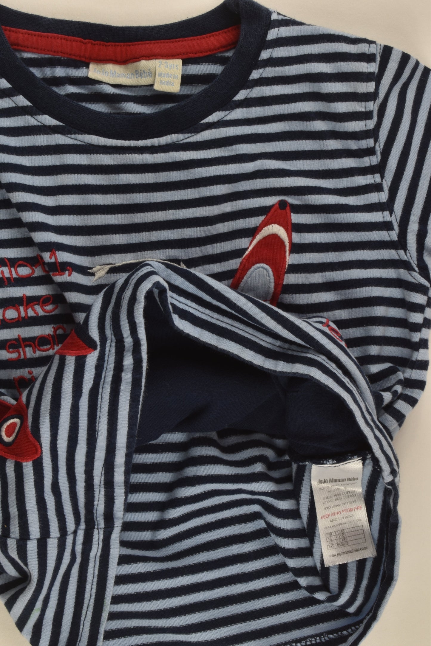 JoJo Maman Bébé Size 2-3 Planes T-shirt