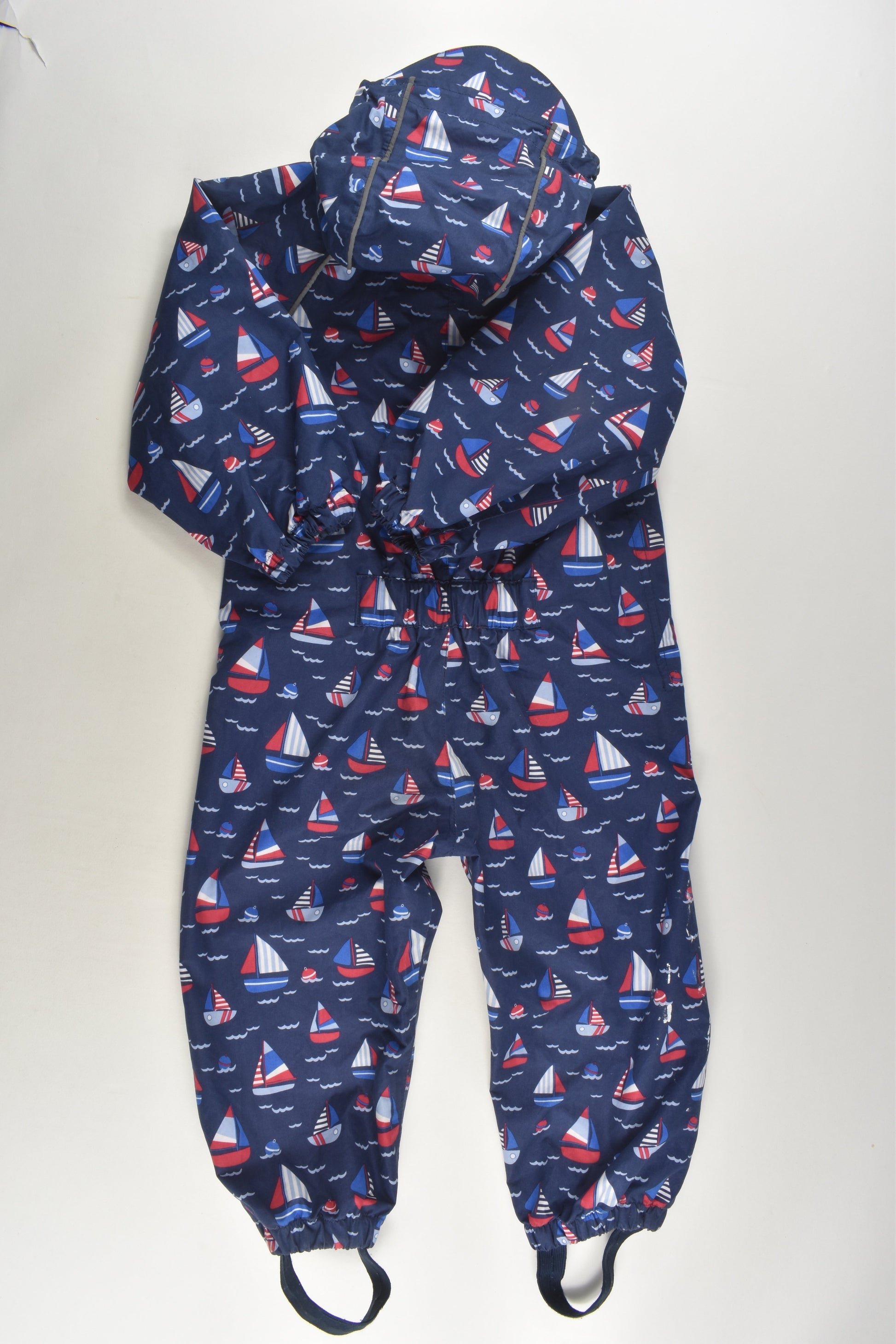 JoJo Maman Bébé Size 2-3 Splish Splash Waterproof Overalls