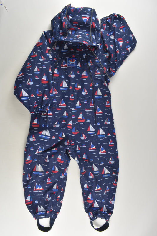 JoJo Maman Bébé Size 2-3 Splish Splash Waterproof Overalls
