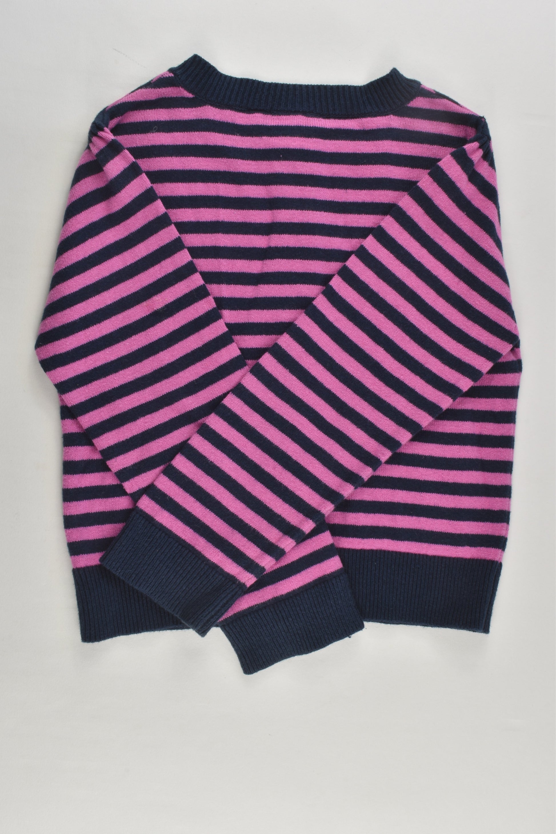 JoJo Maman Bébé Size 3-4 Cotton/Cashmere Striped Cardigan