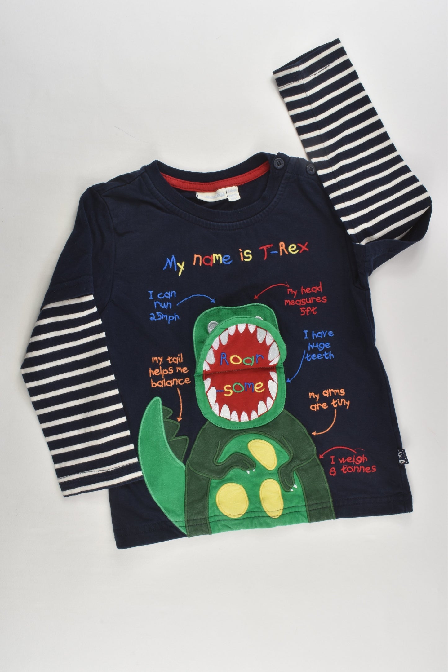 JoJo Maman Bébé Size 3-4 Dinosaur Top