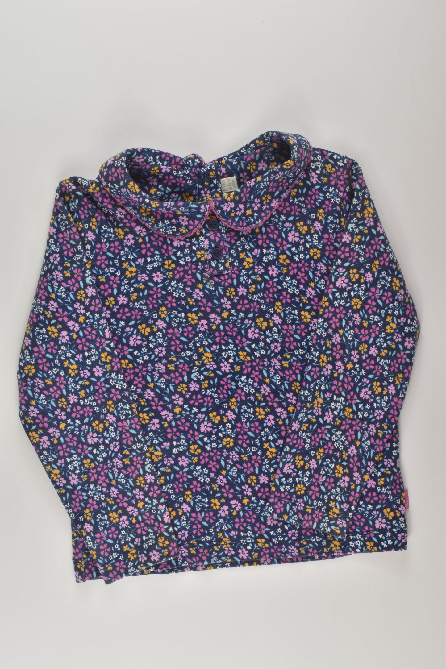 JoJo Maman Bébé Size 3-4 Floral Peter Pan Top