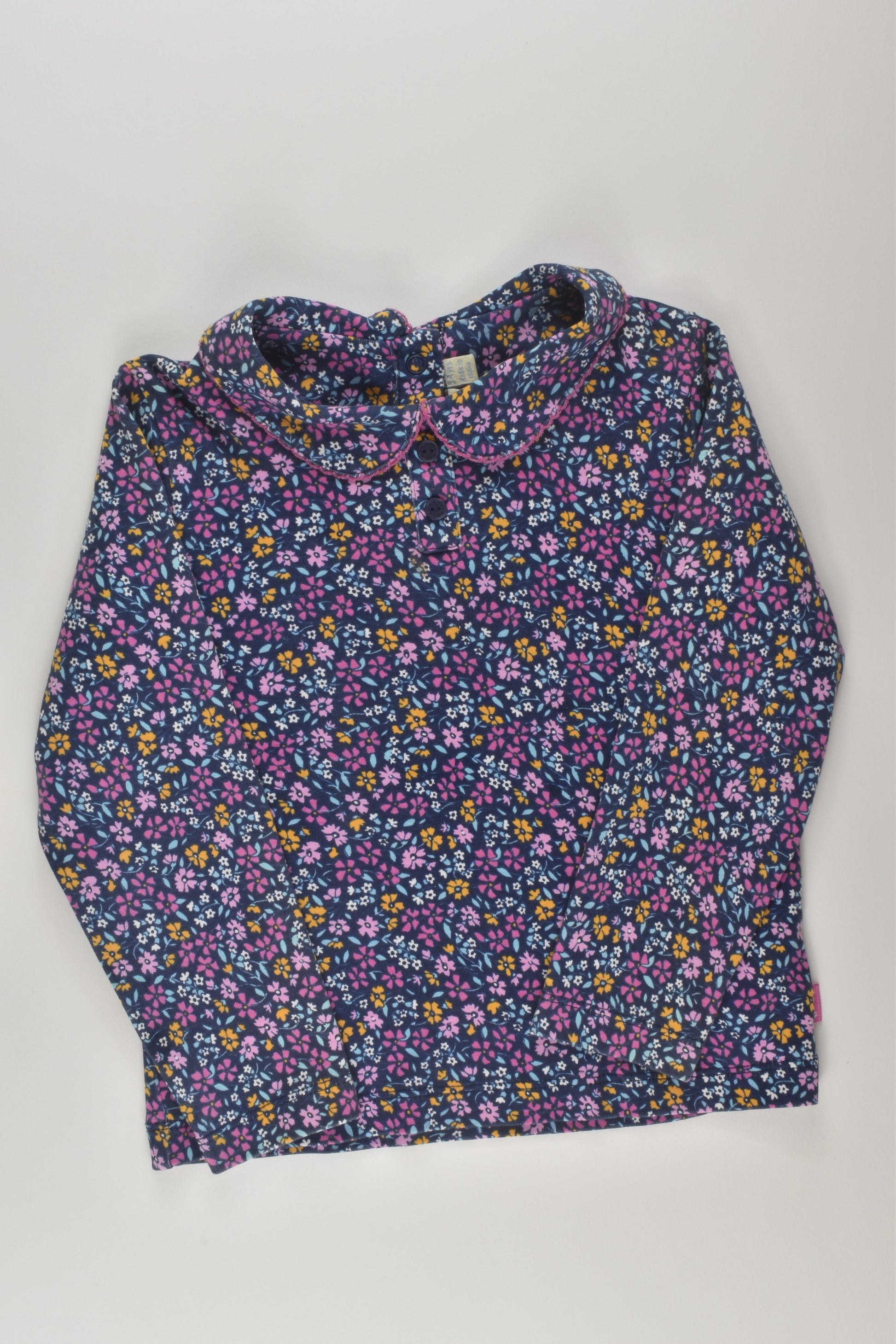 JoJo Maman Bébé Size 3-4 Floral Peter Pan Top