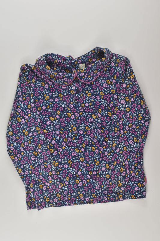 JoJo Maman Bébé Size 3-4 Floral Peter Pan Top