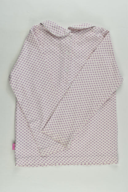 JoJo Maman Bébé Size 4-5 Retro Flowers Collared Top