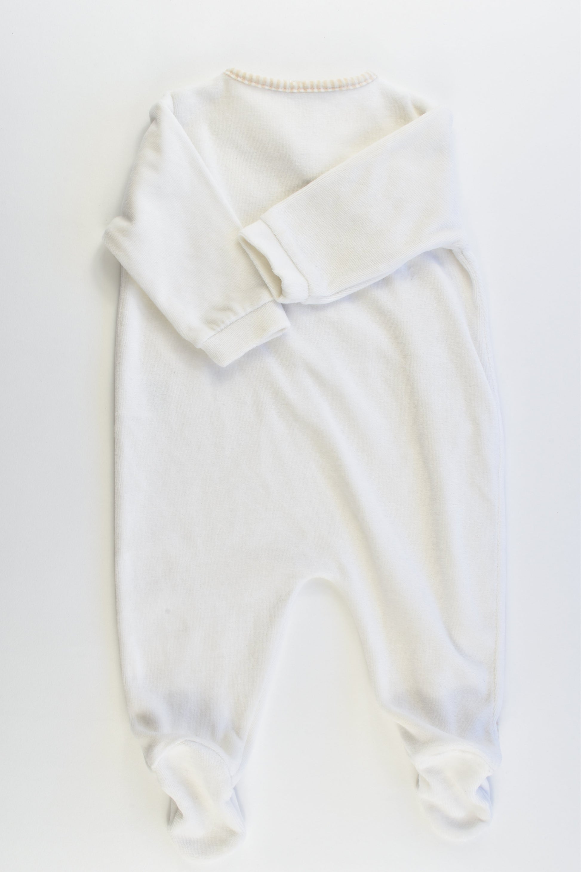 John Lewis Baby Size 000 (0-3 months, 56-62 cm) Teddy Bear Velour Romper