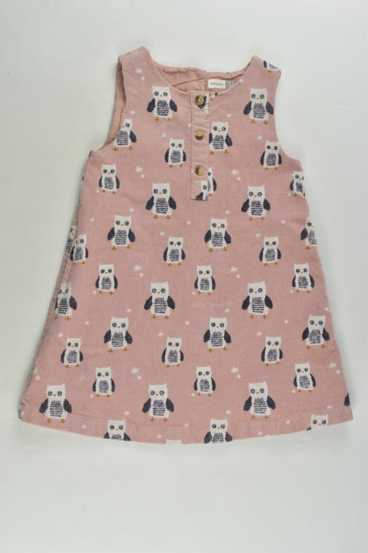 John Lewis Size 0 (9-12 months) Lined Owld Cord Dress