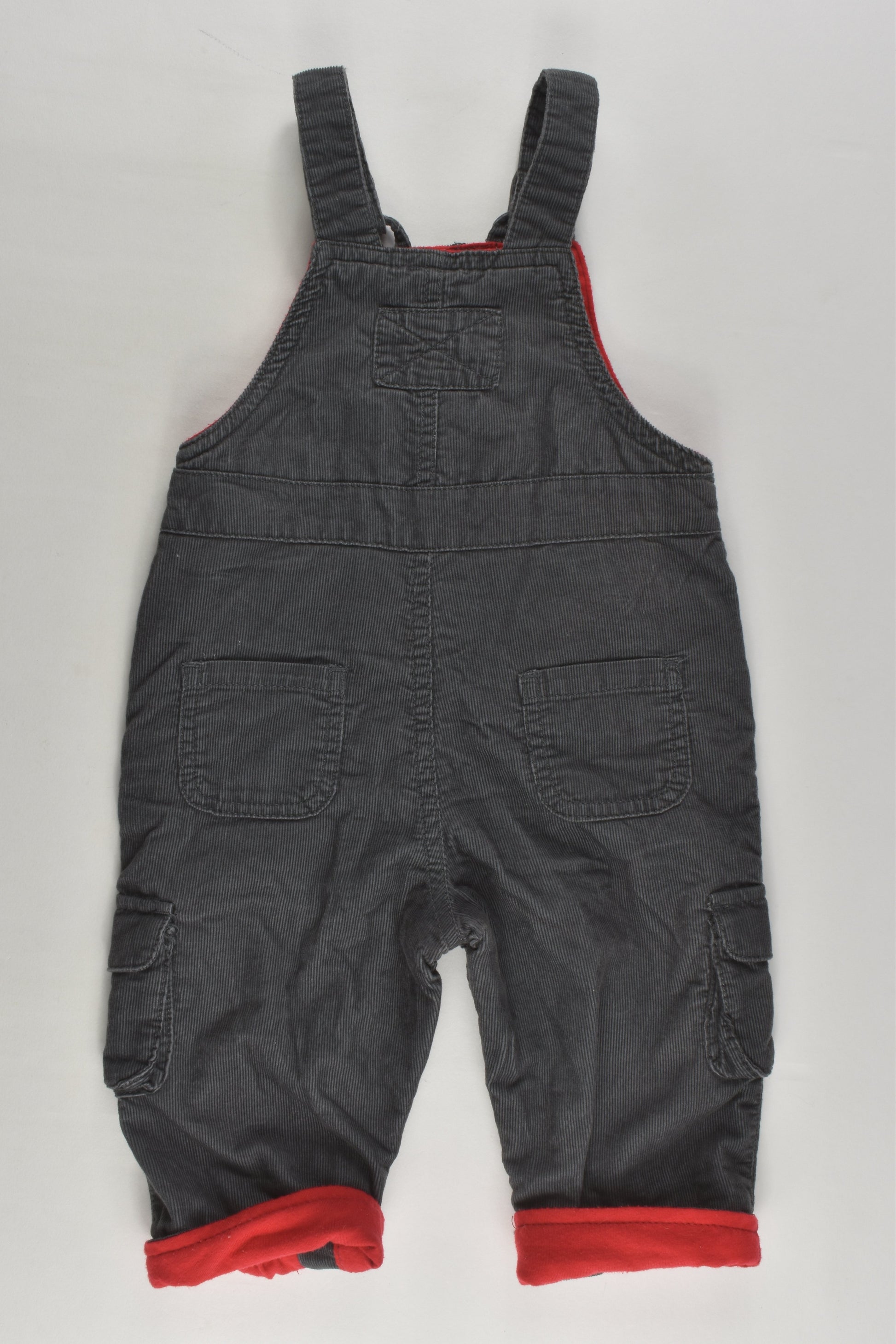 John Lewis Size 00 (3-6 months) Dog Lined Cord Overalls
