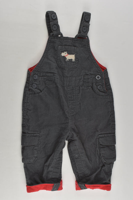 John Lewis Size 00 (3-6 months) Dog Lined Cord Overalls