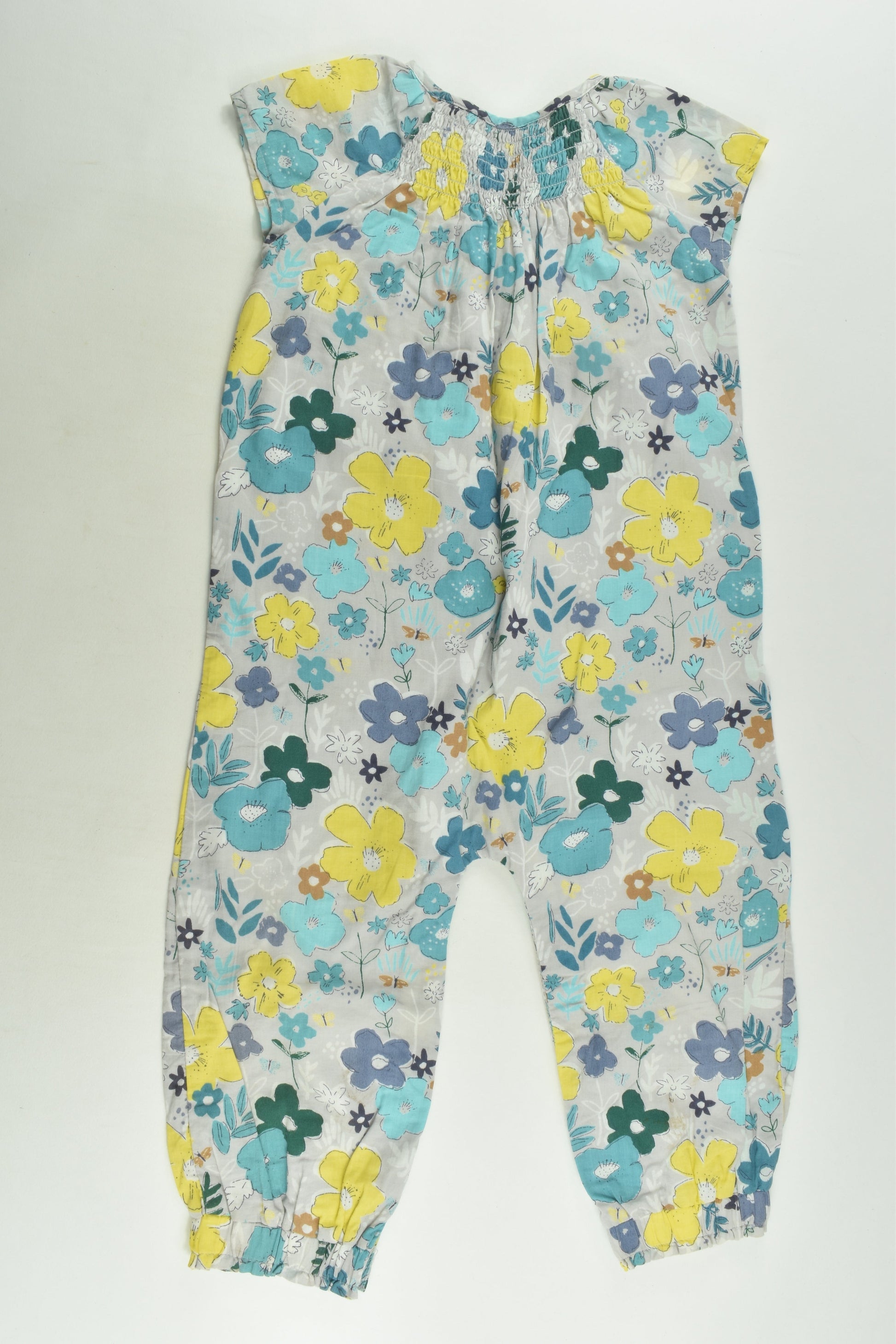 John Lewis Size 2 (168-24 months) Lined Floral Playsuit