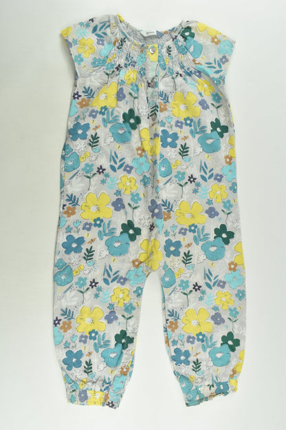 John Lewis Size 2 (168-24 months) Lined Floral Playsuit