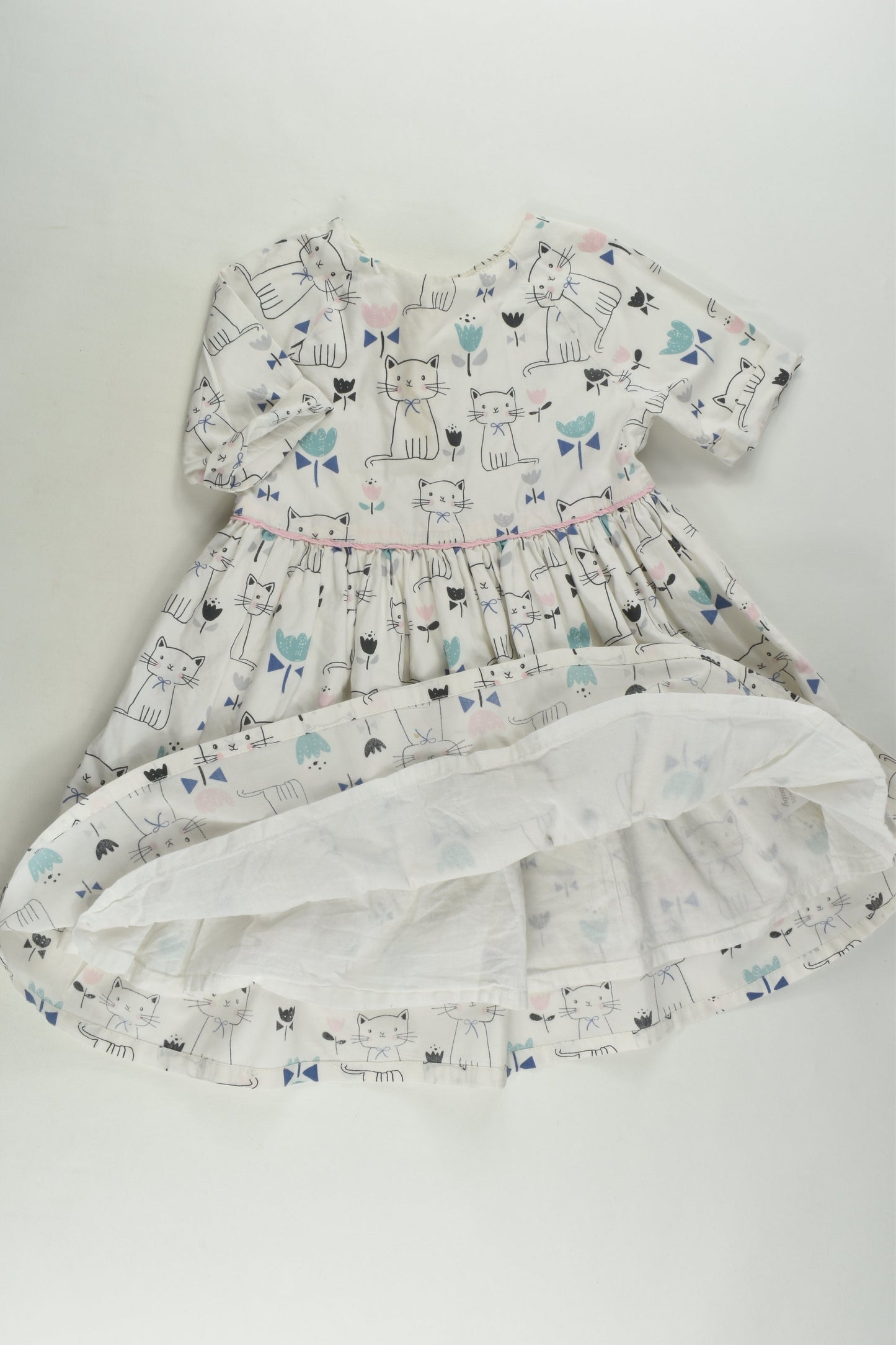 John Lewis Size 2 (18-24 months) Lined Cat Dress