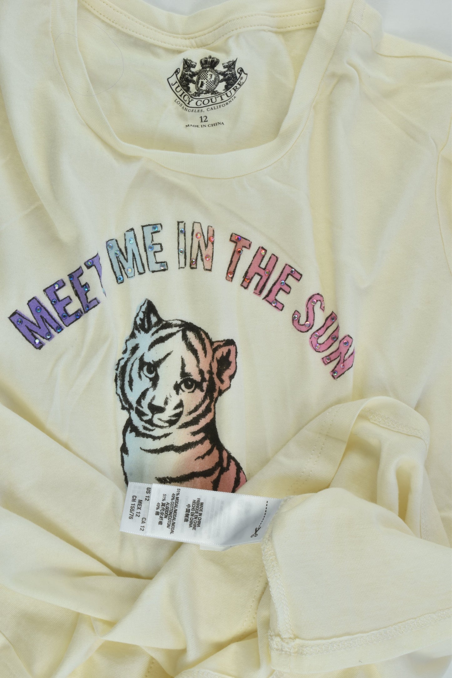 Juicy Couture (US) Size 12 'Meet Me In The Sun - Wild Child' T-shirt