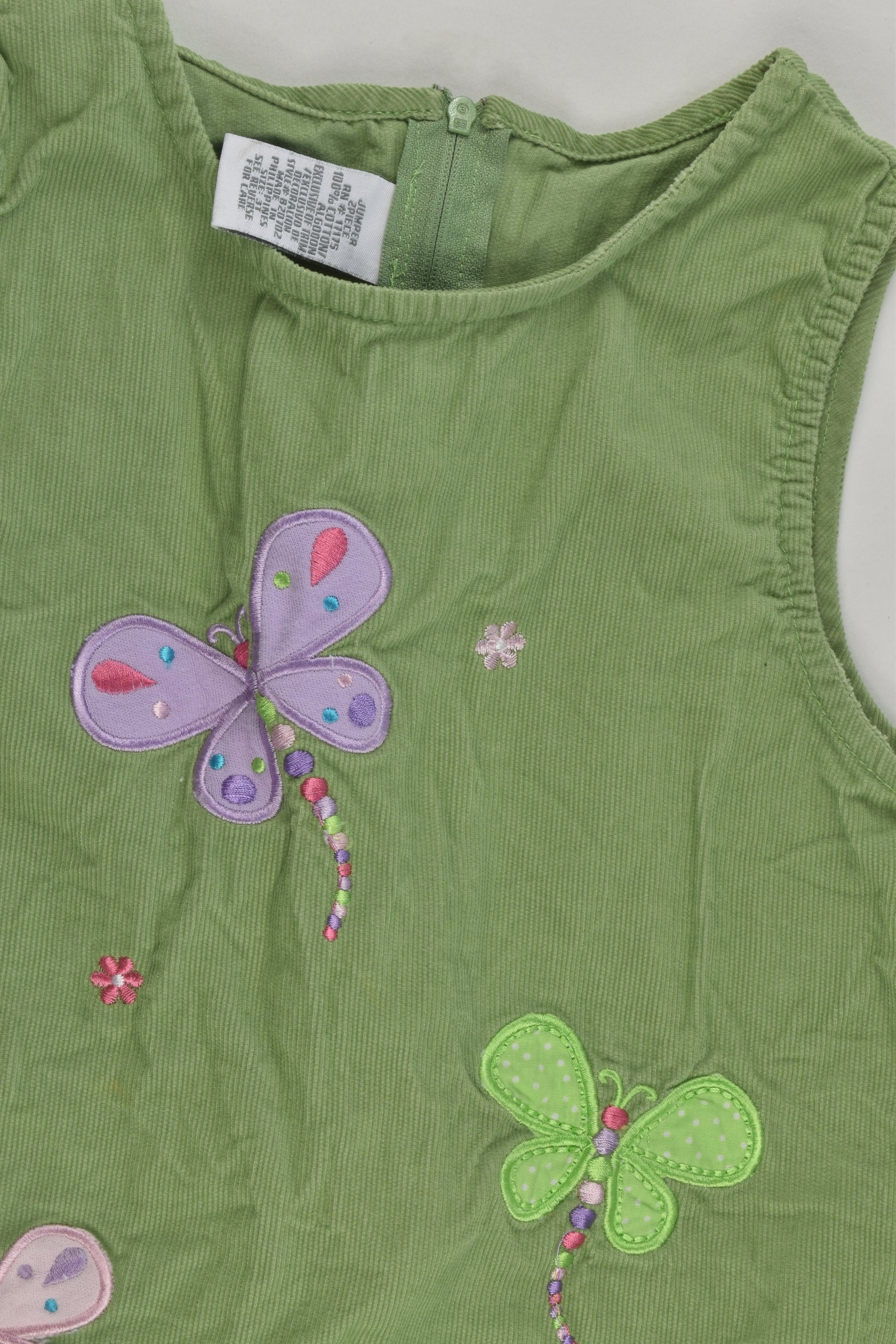 Jumper Size 3 Butterflies Lightweight Cord Dress