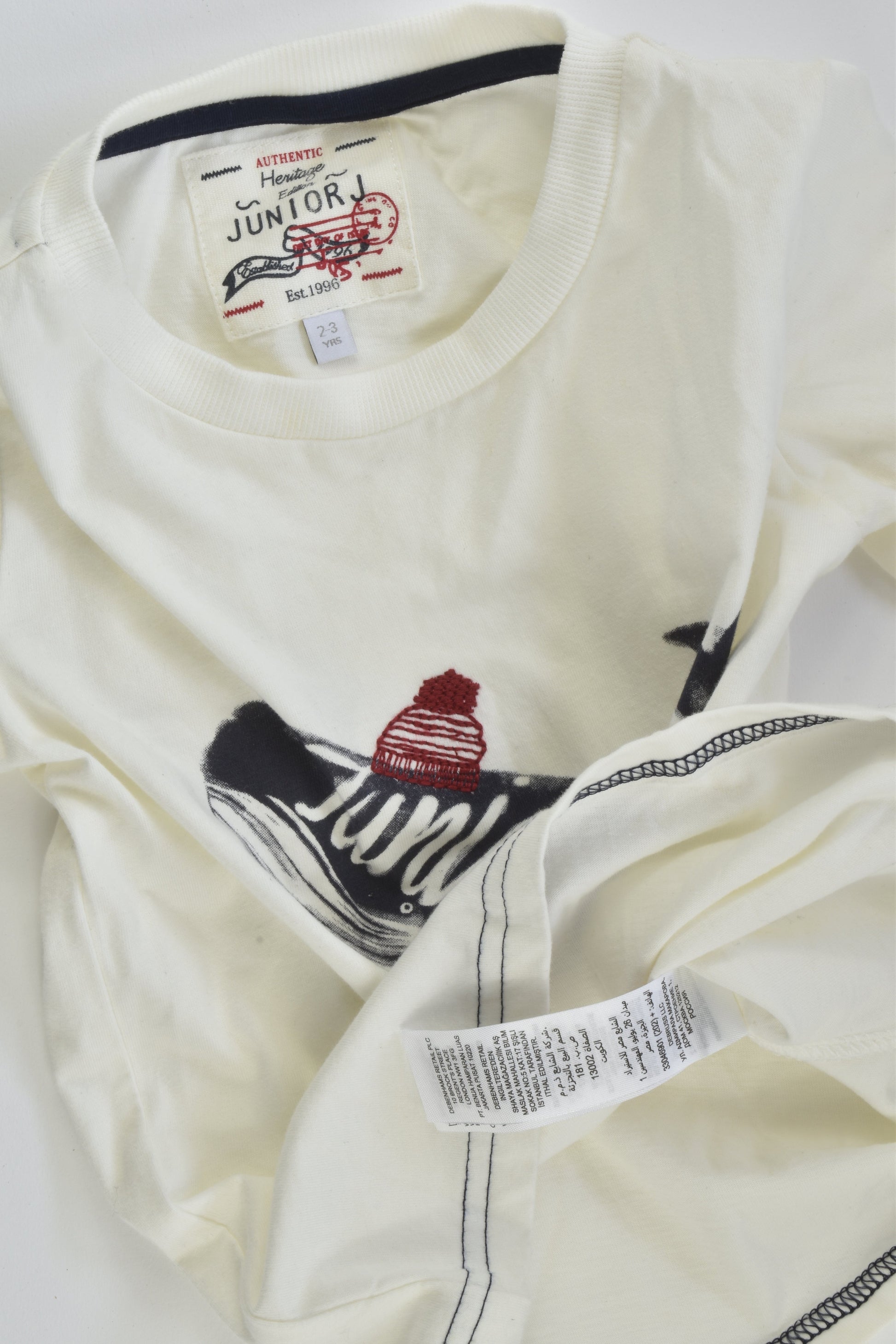 Junior J (Debenhams) Size 2-3 Whale Top