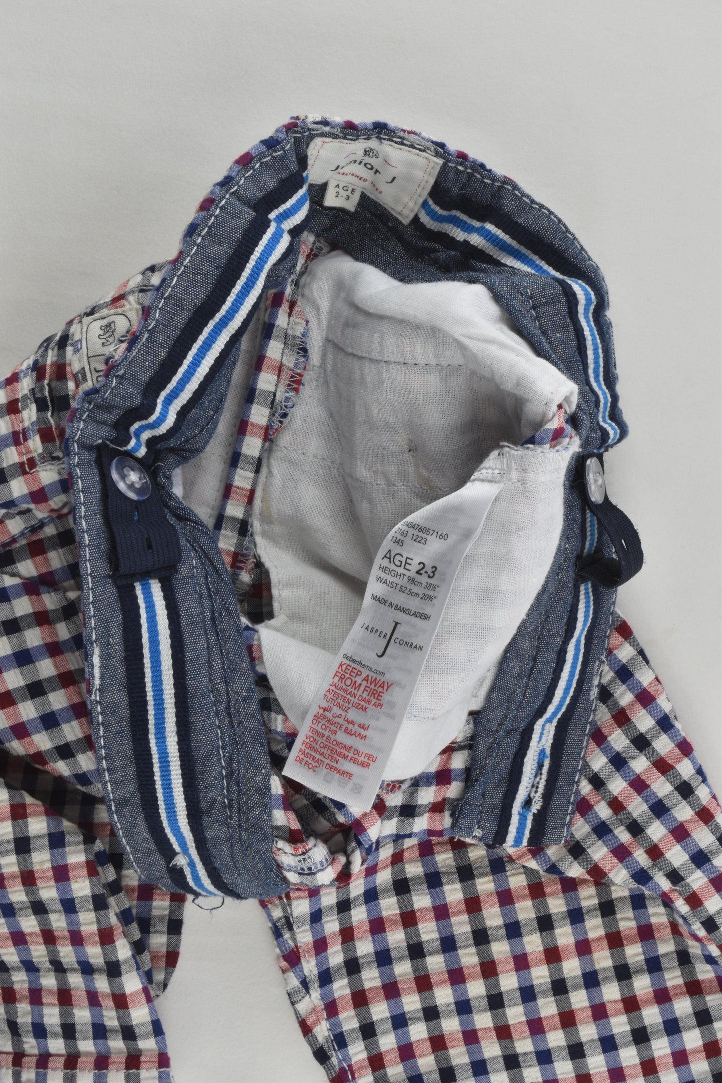 Junior J by Jasper Conran Size 2-3 (98 cm) Checked Shorts