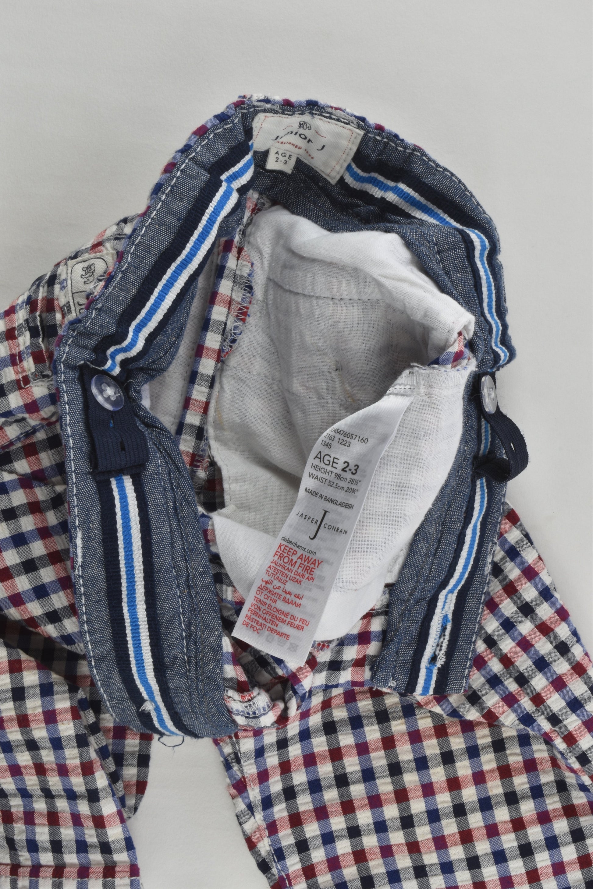 Junior J by Jasper Conran Size 2-3 (98 cm) Checked Shorts