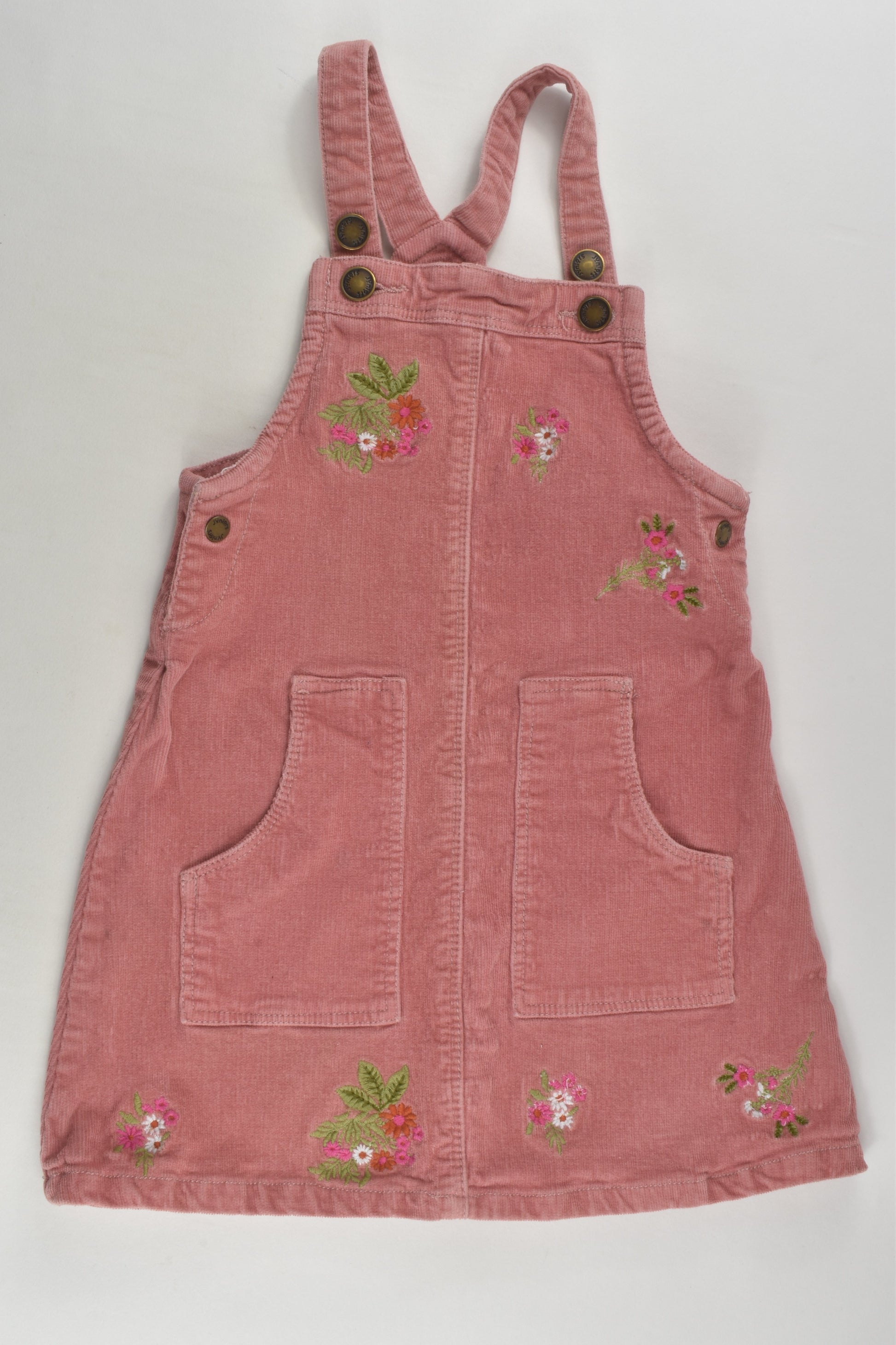 Juniors Size 3/4 Stretchy Cord Embroidery Dress