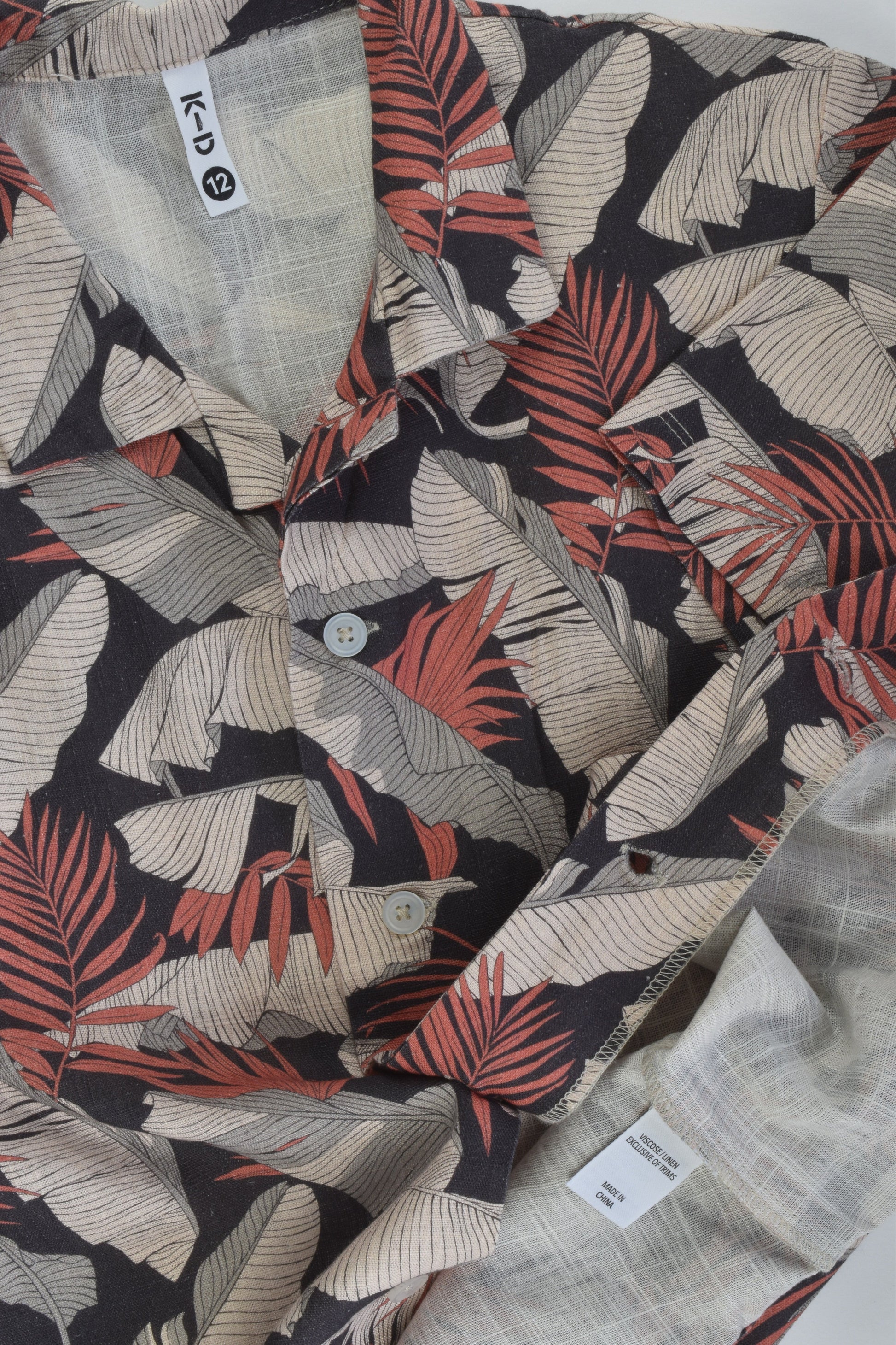 K-D Size 12 Linen Blend Shirt