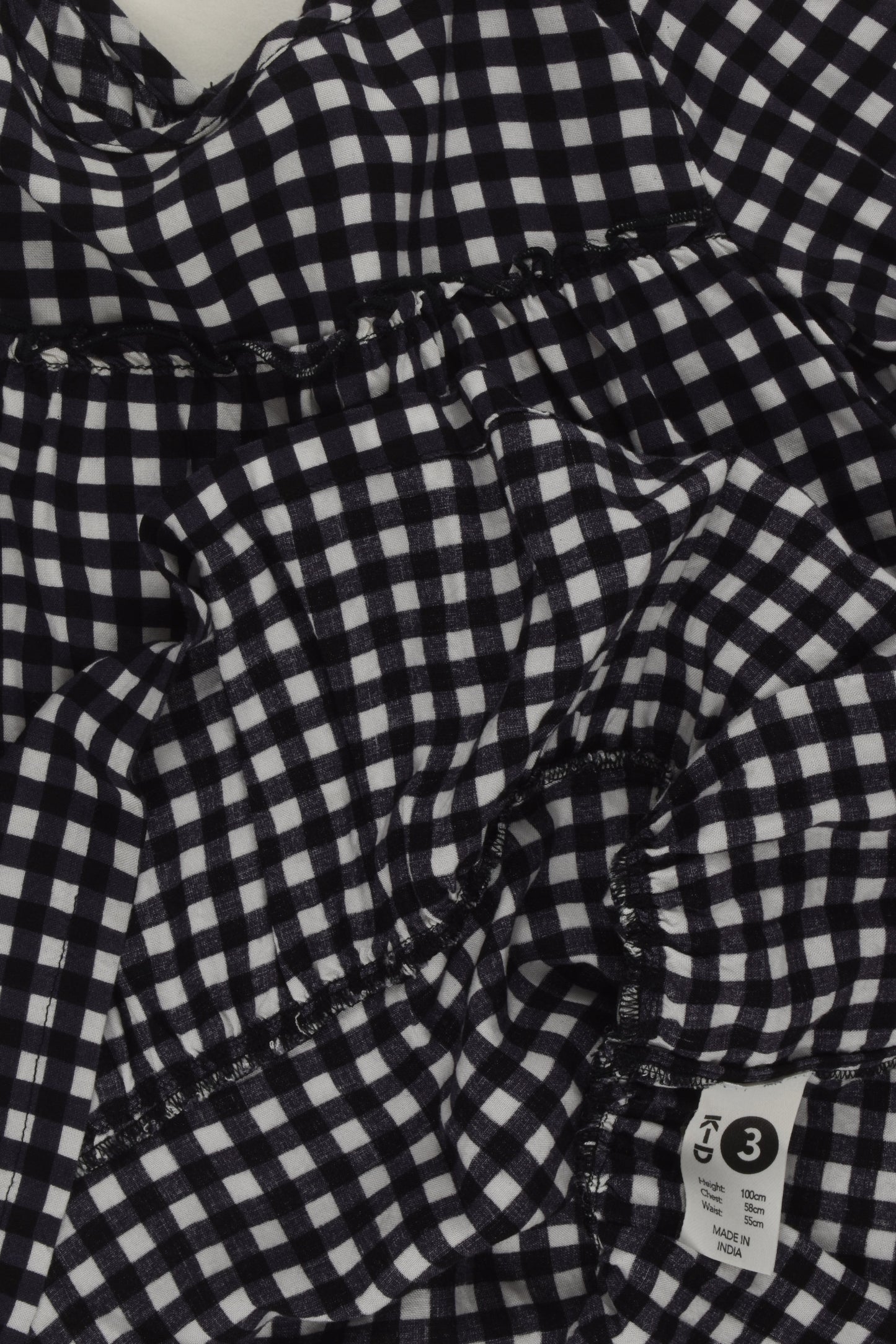 K-D Size 3 Checked Viscose Dress