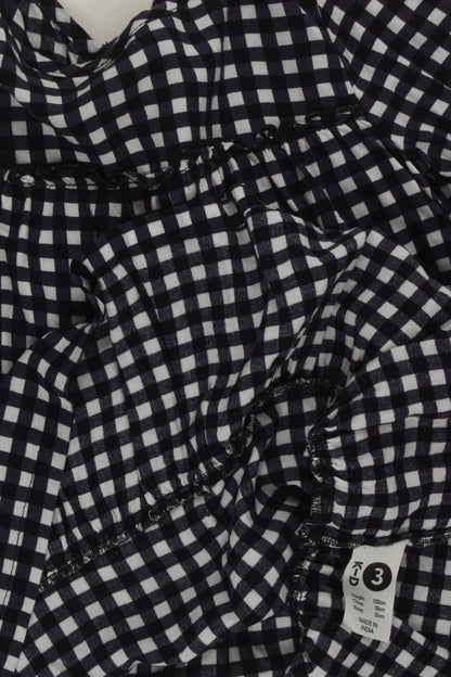 K-D Size 3 Checked Viscose Dress