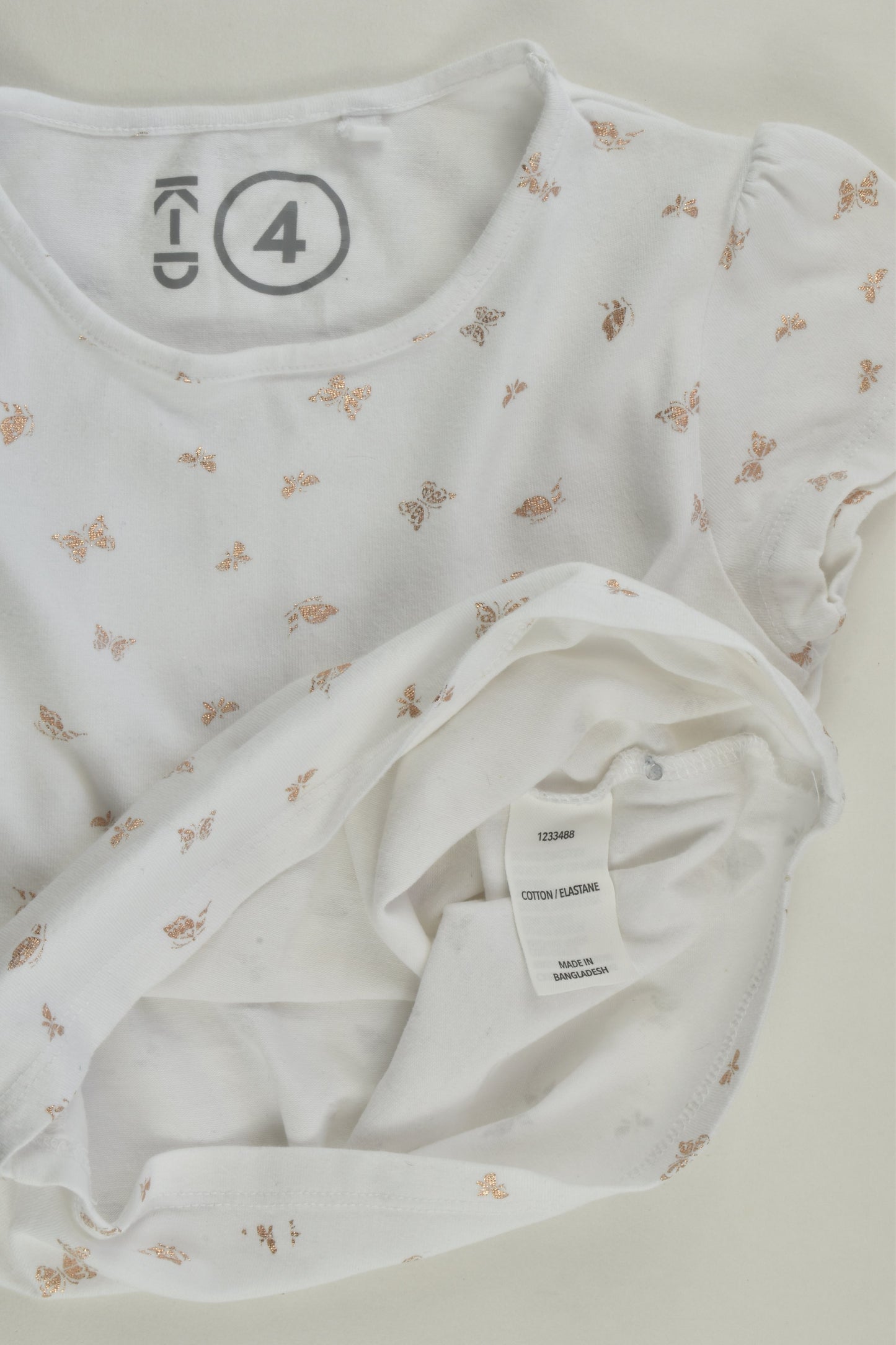 K-D Size 4 Butterflies T-shirt