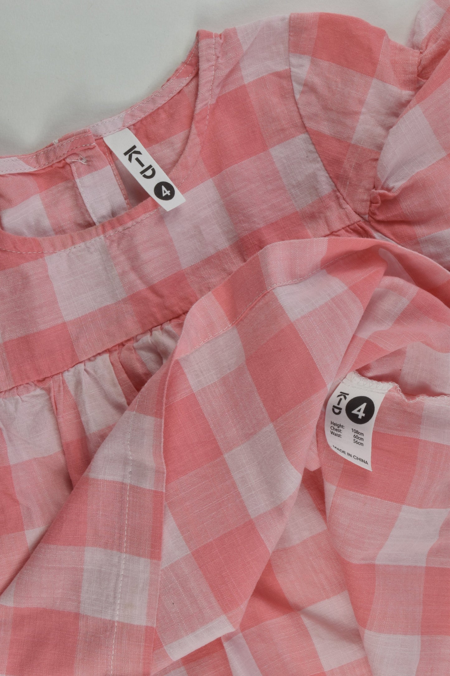 K-D Size 4 Checked Blouse