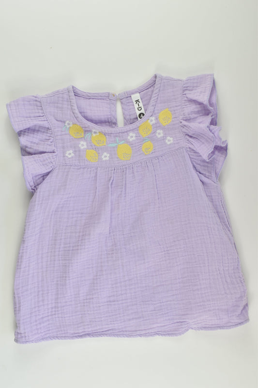 K-D Size 4 Embroidery Muslin Shirt