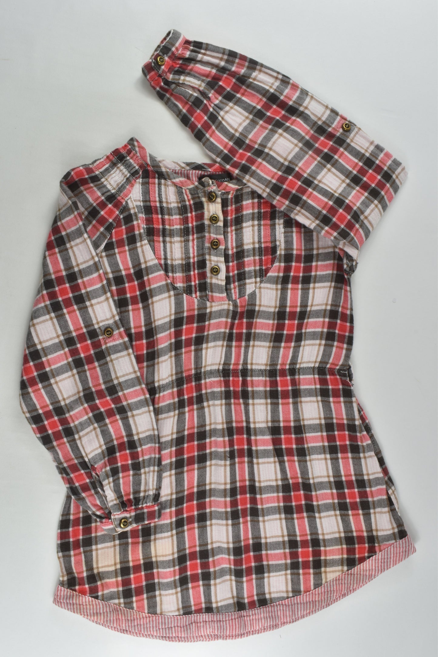 KappAhl Size 6 (116 cm) Checked Dress/Tunic