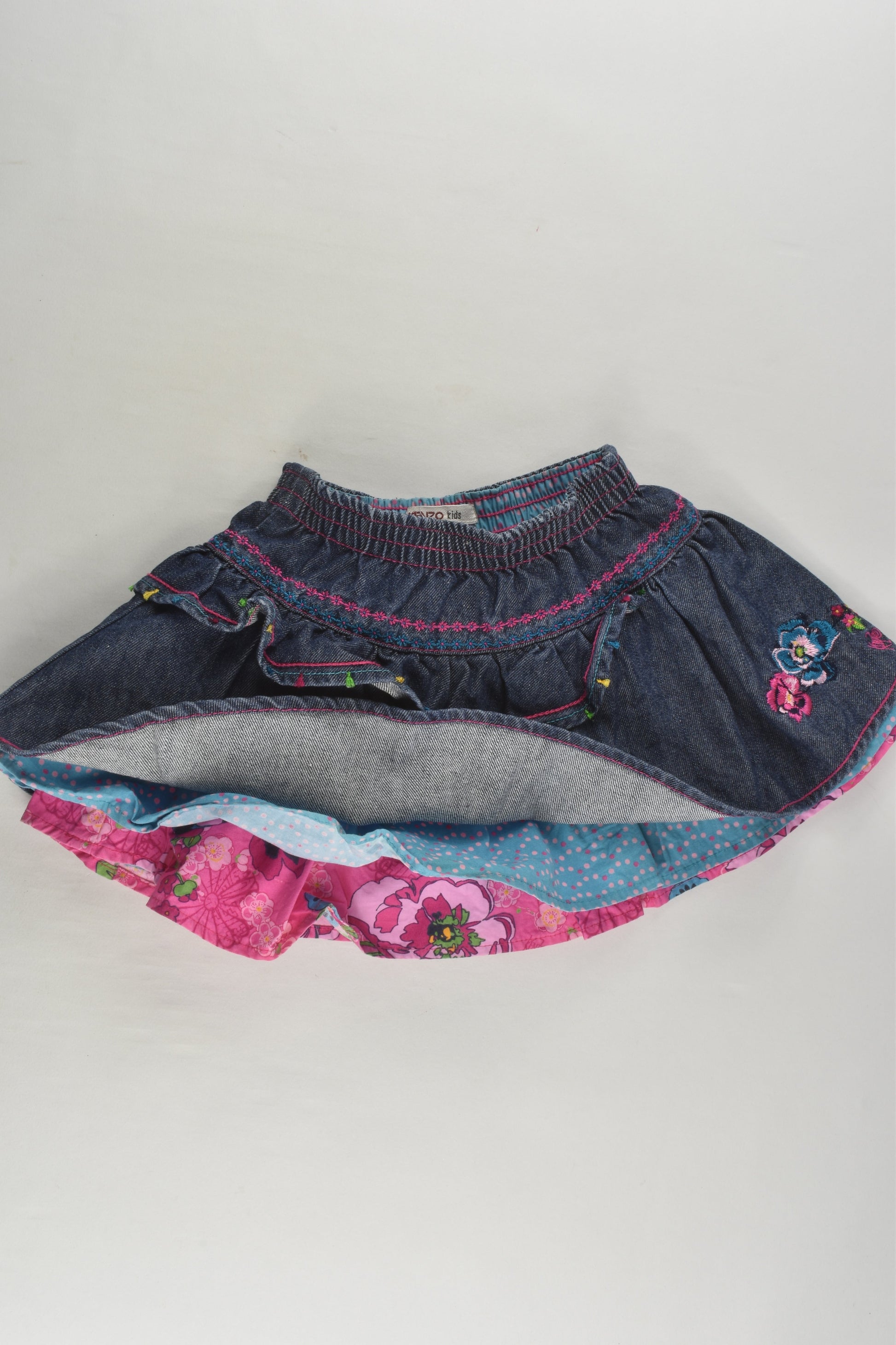 Kenzo Size 1-2 (23 months, 86 cm) Lined Denim Skirt