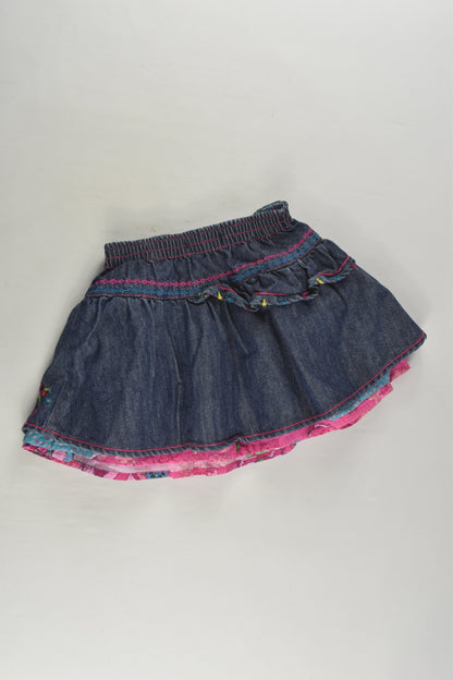 Kenzo Size 1-2 (23 months, 86 cm) Lined Denim Skirt