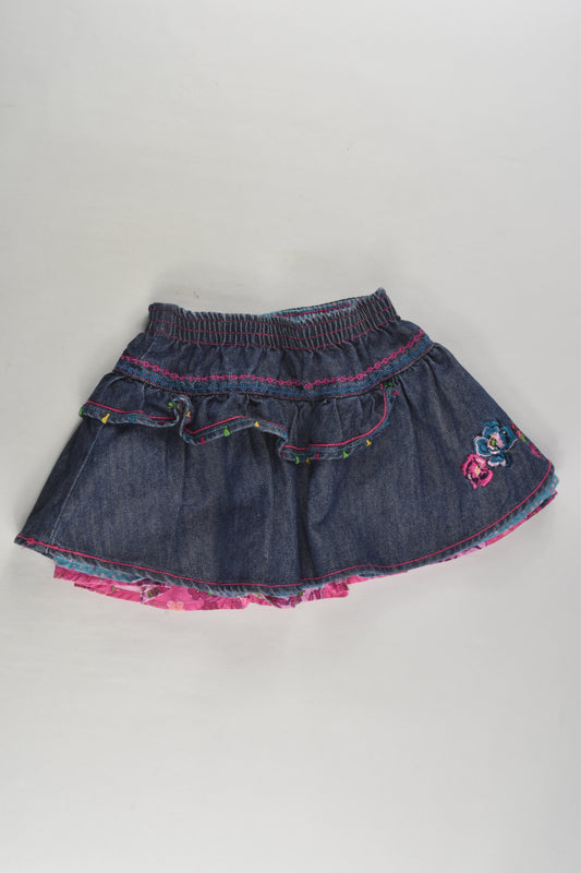 Kenzo Size 1-2 (23 months, 86 cm) Lined Denim Skirt