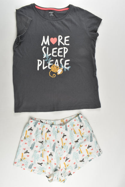 Kiabi Size 10 (138-143 cm) 'More Sleep Please' Short Pyjamas