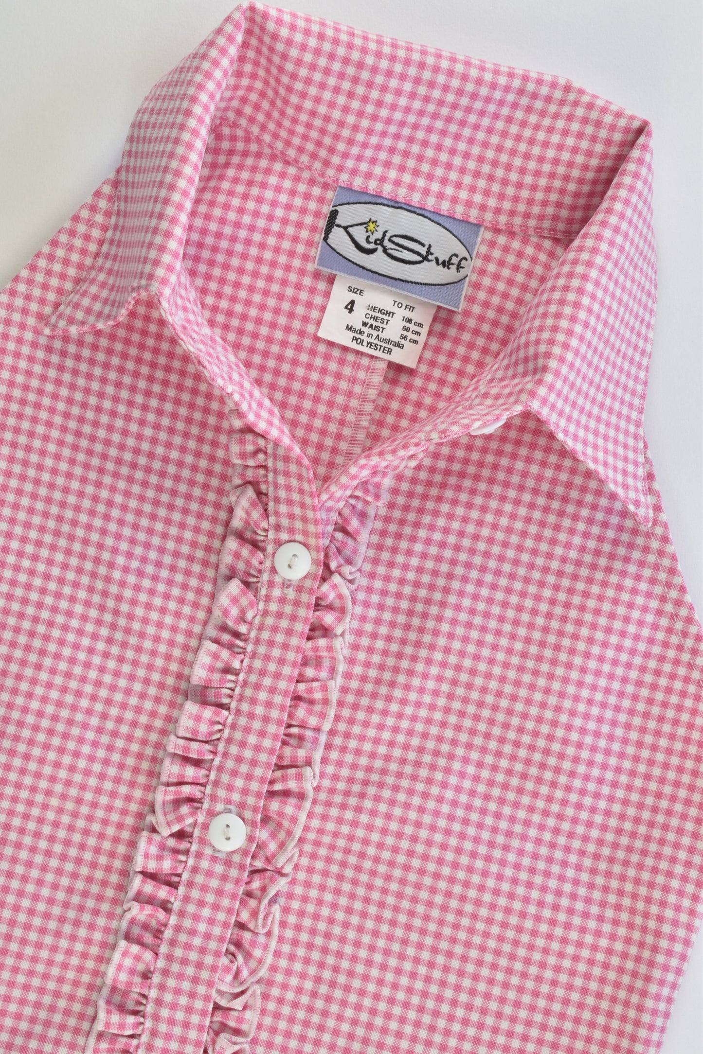 Kid Stuff Size 4 Vintage Checked Shirt