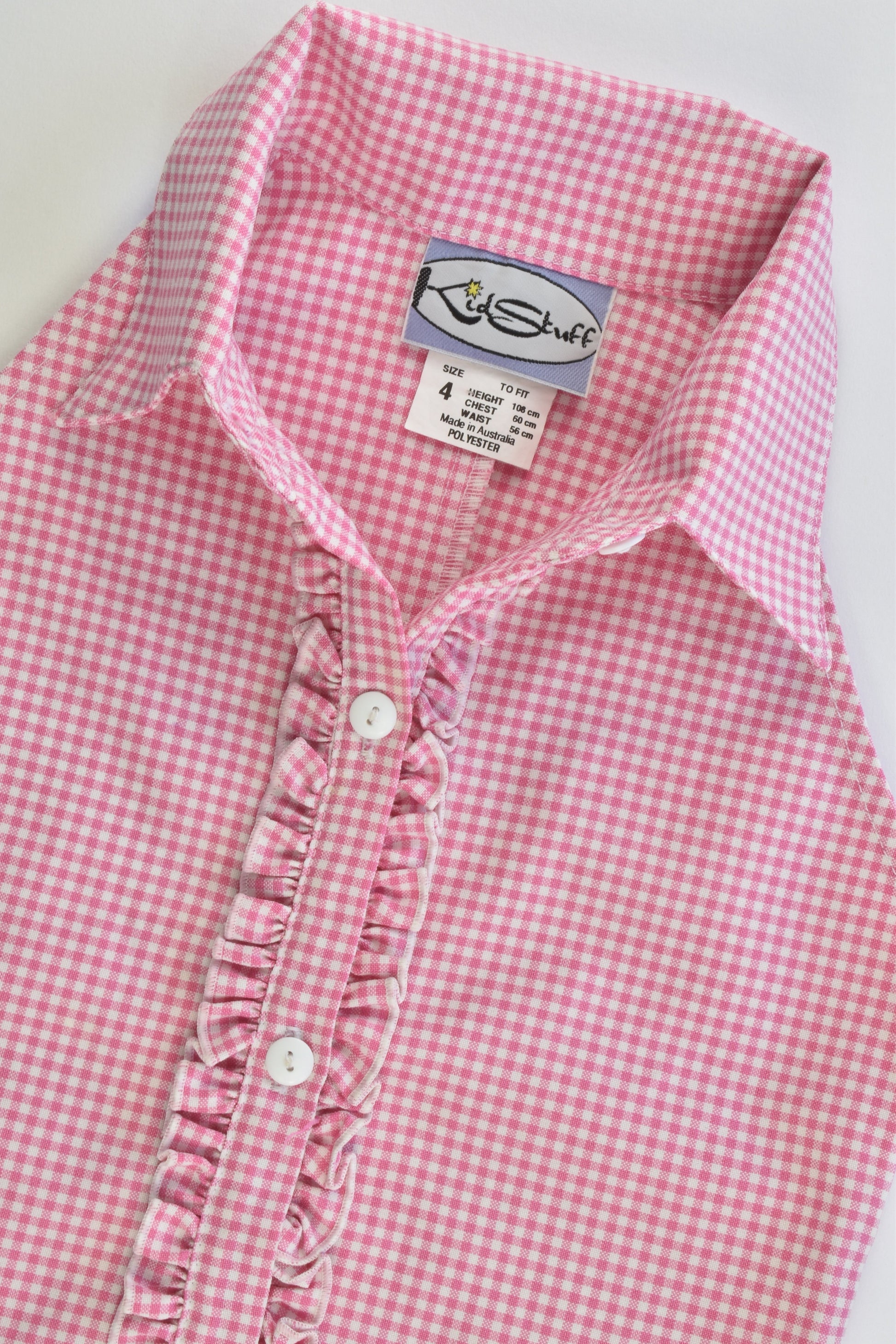 Kid Stuff Size 4 Vintage Checked Shirt