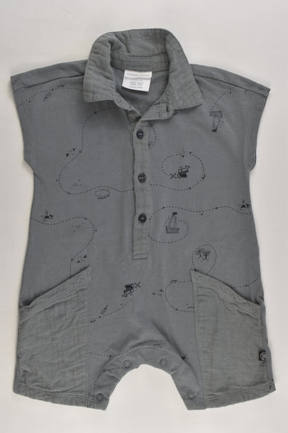 Kidding Around Size 1 (18 months) Treasure Map Short Romper