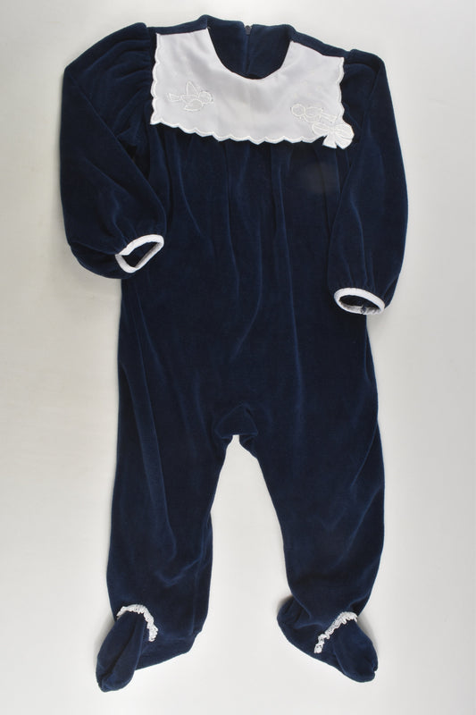 Kiddo Size 1 Vintage Velour Romper