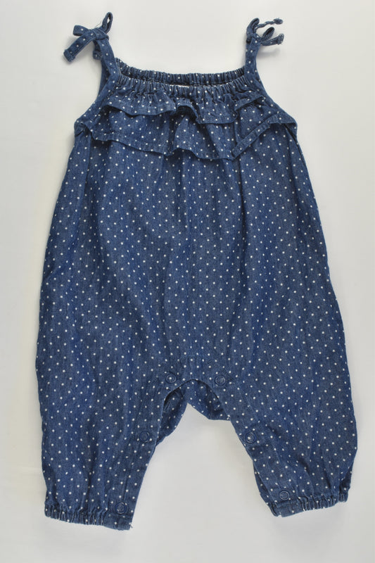Kids & Co Size 000 (0-3 months) Lightweight Denim Playsuit