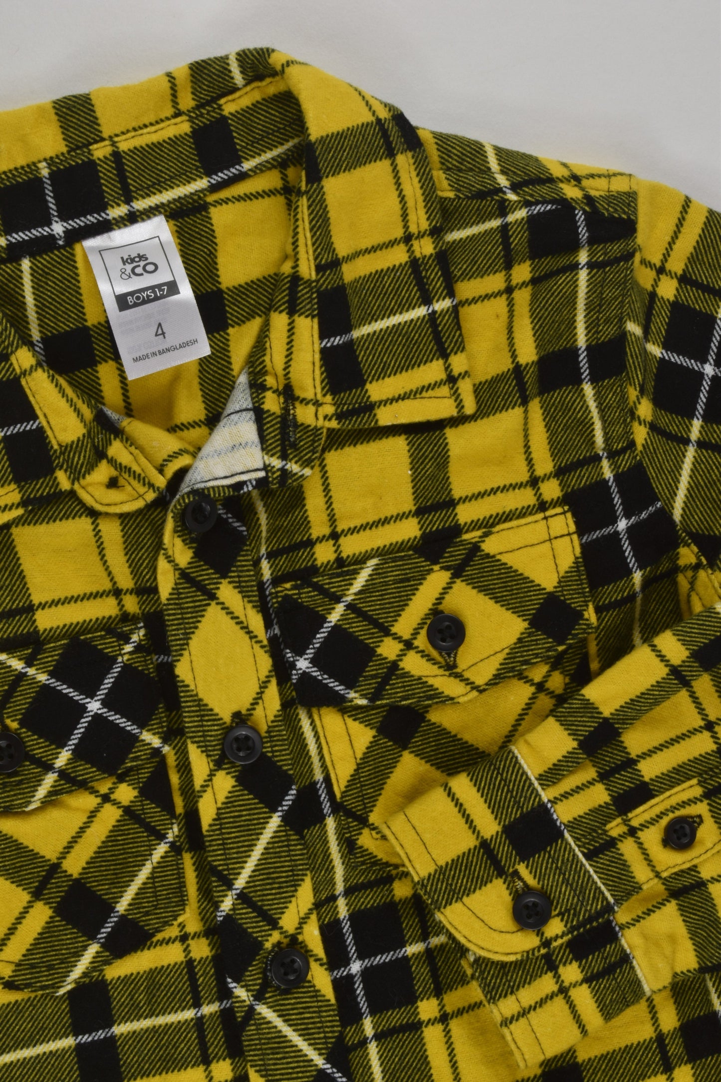 Kids & Co Size 4 Checked Casual Winter Shirt