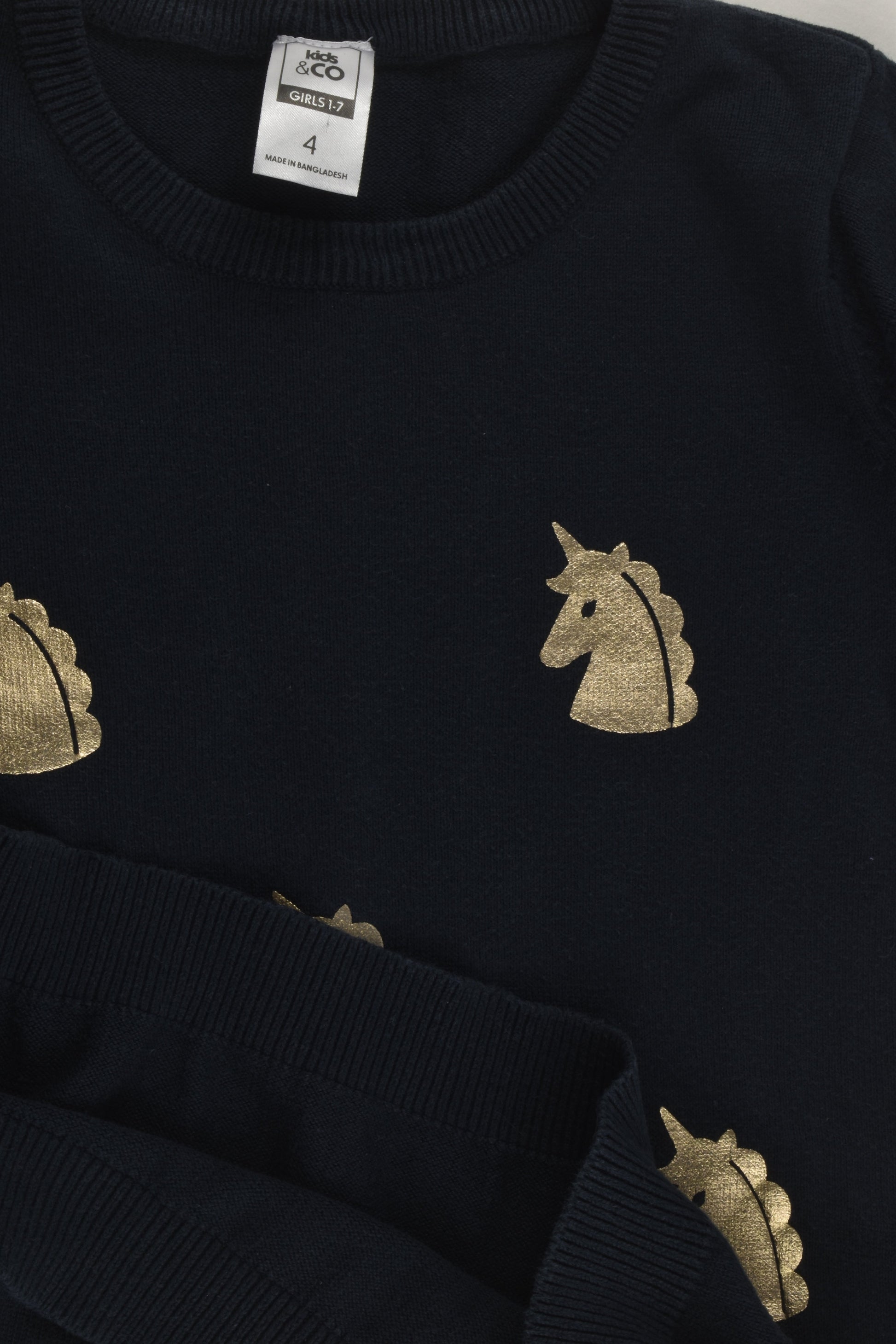 Kids & Co Size 4 Unicorn Knit Dress