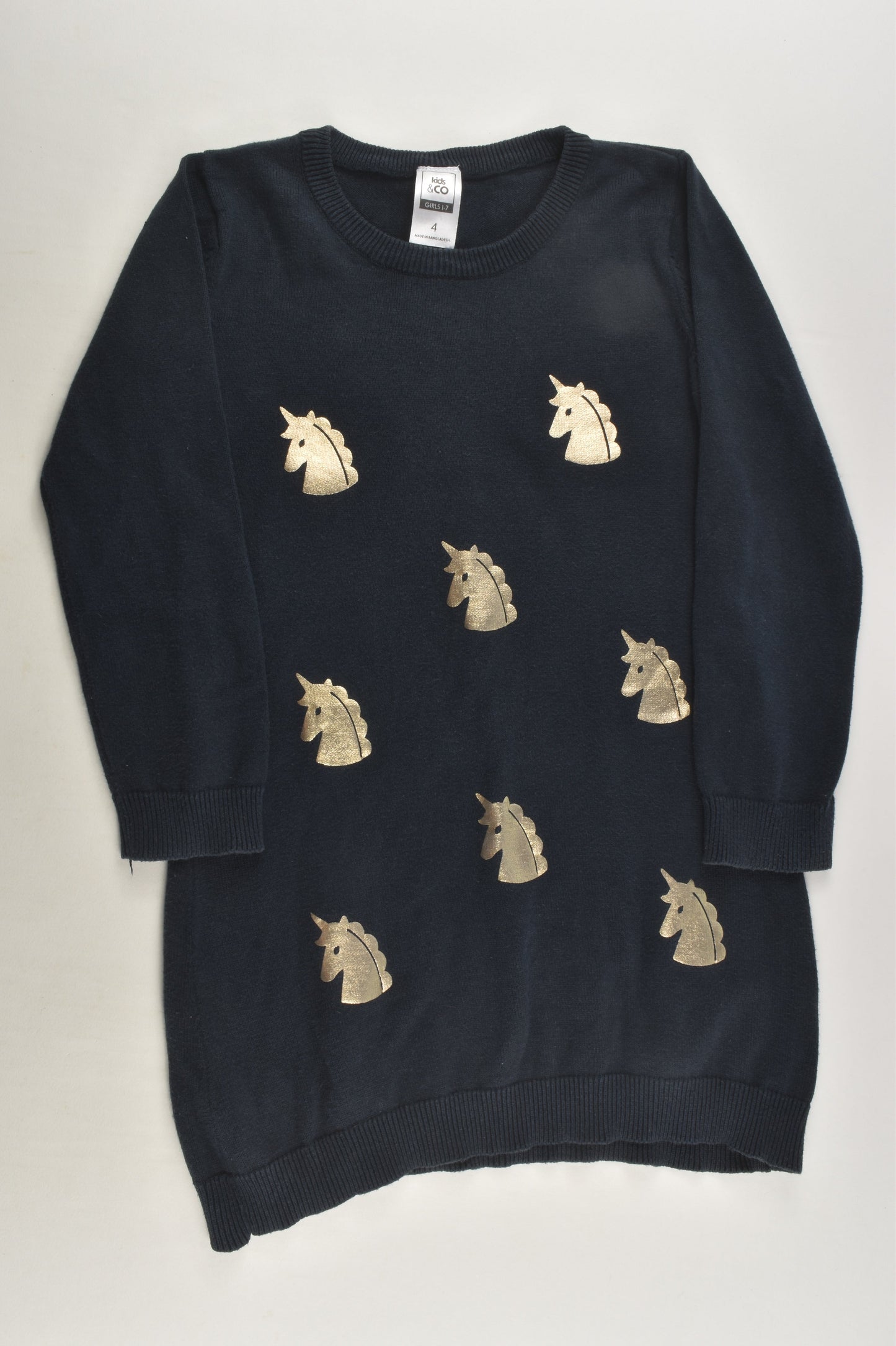 Kids & Co Size 4 Unicorn Knit Dress