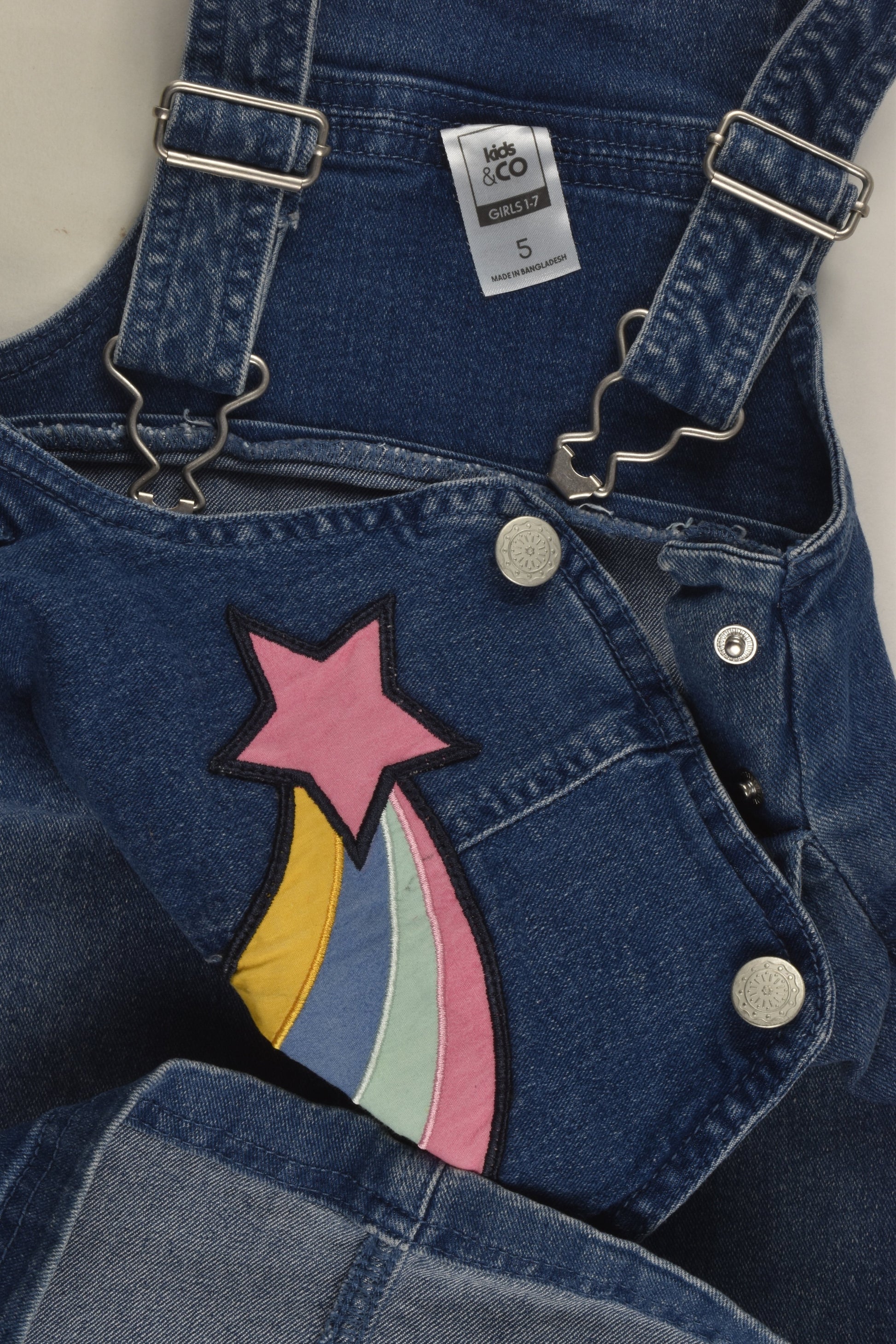 Kids & Co Size 5 Shooting Star Denim Dress