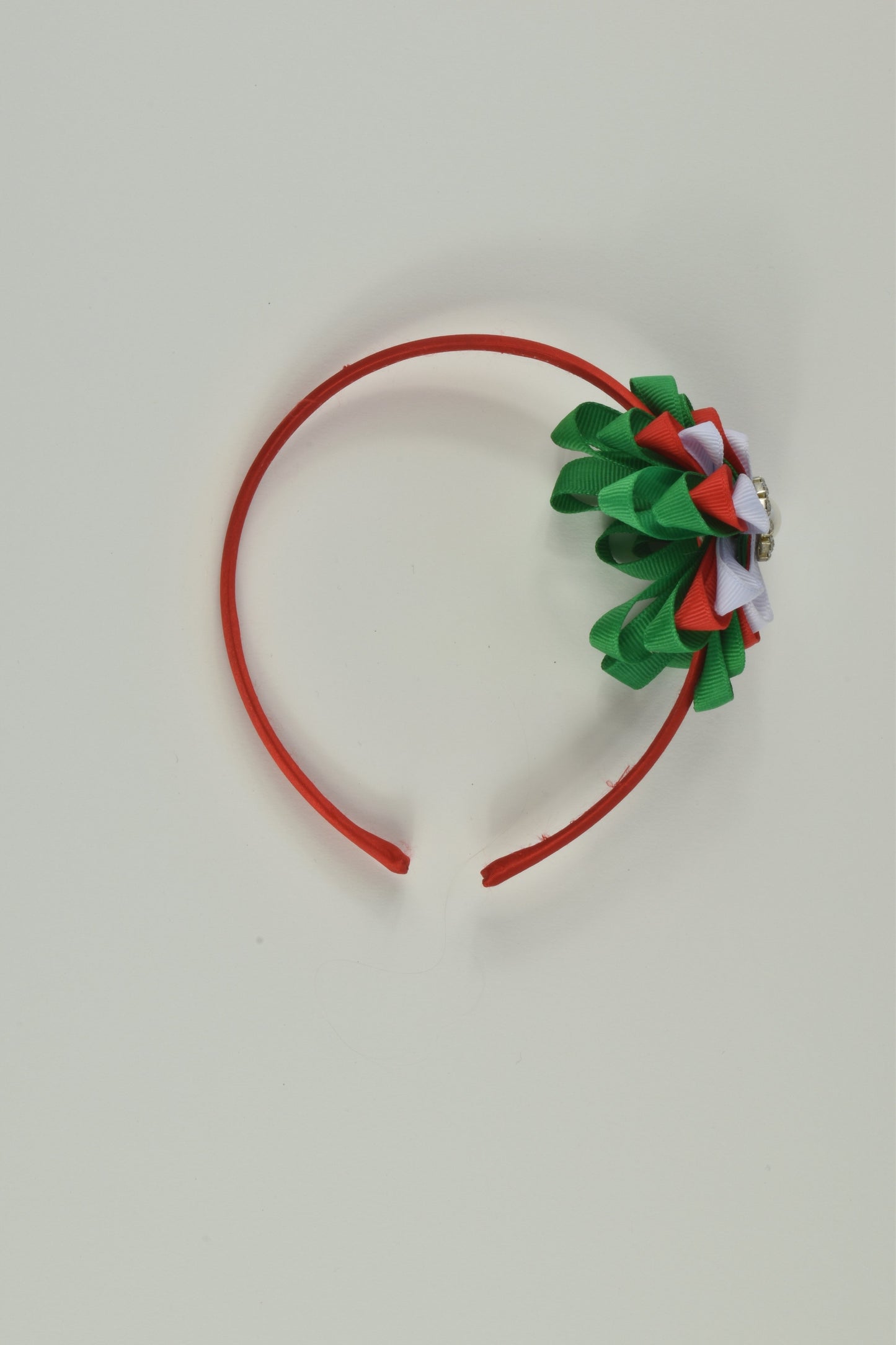 Kid's Red Green and White Headband