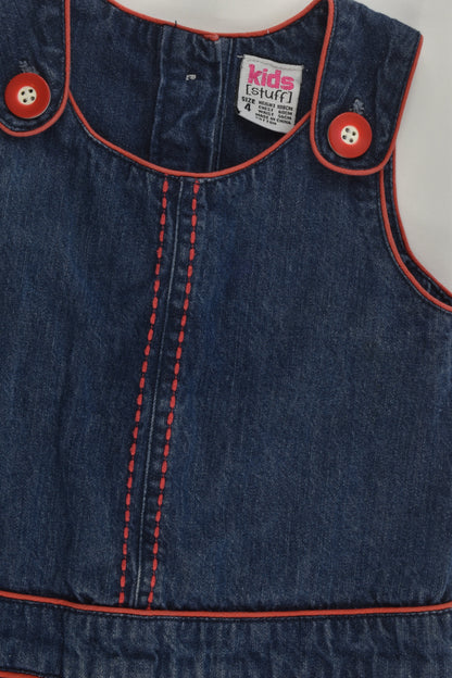 Kids Stuff Size 4 Denim Pinafore Dress