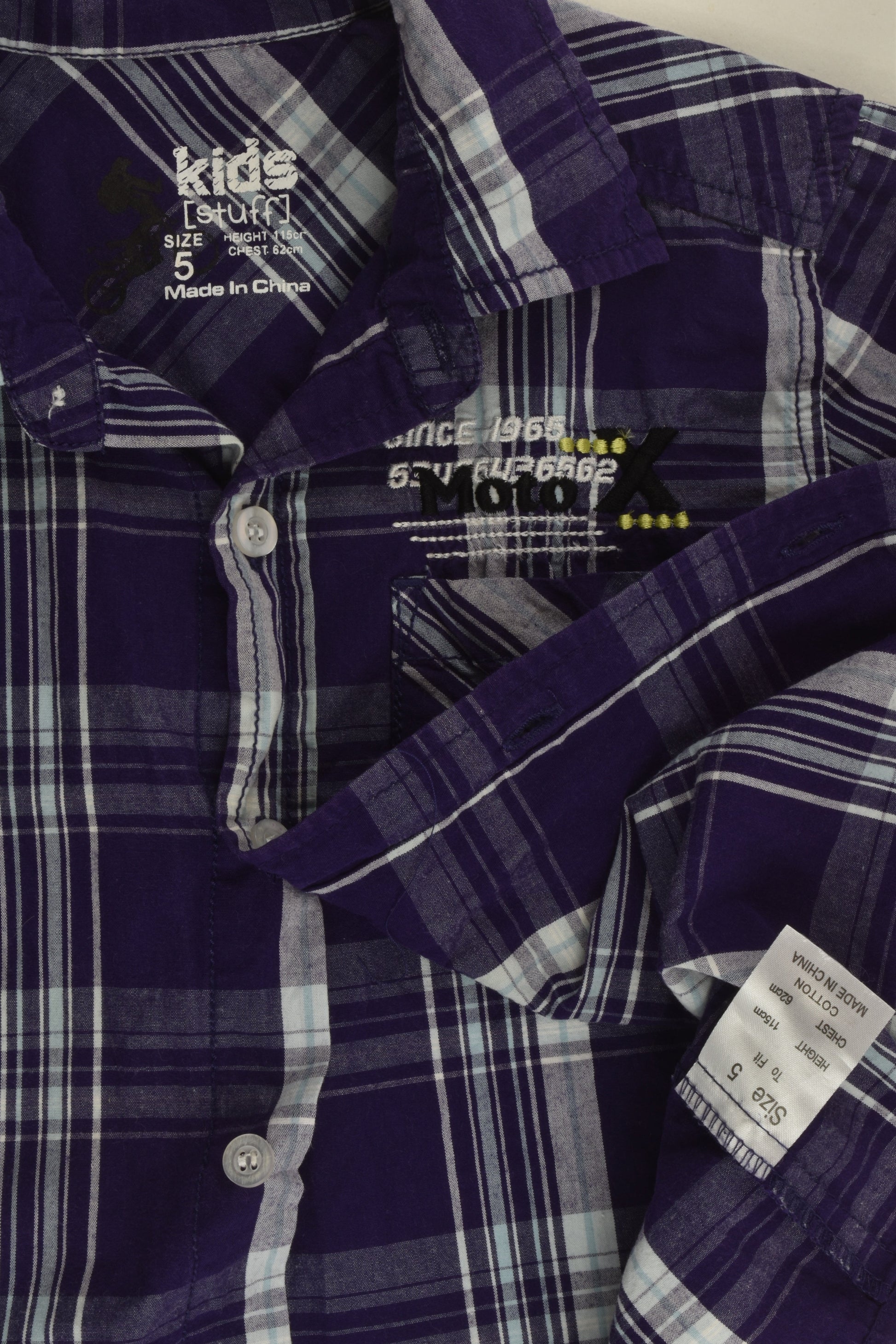 Kids Stuff Size 5 Checked Shirt