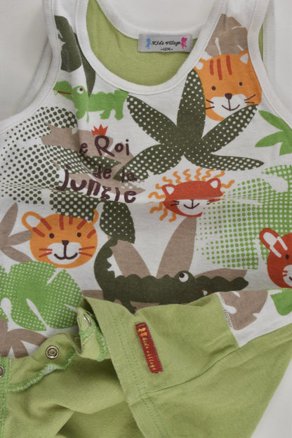 Kids Village Size 0 (12 months) 'Le Roi De La Jungle' Short Romper