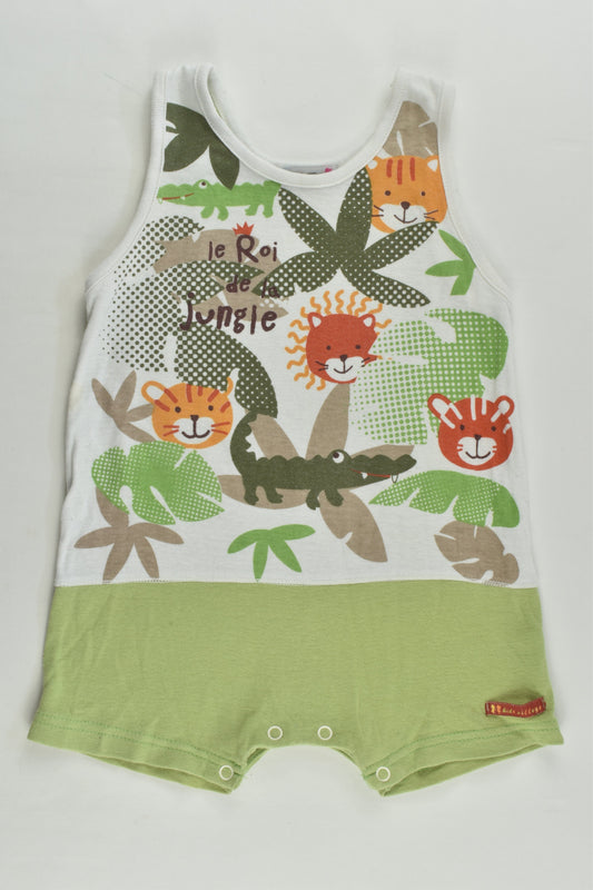Kids Village Size 0 (12 months) 'Le Roi De La Jungle' Short Romper